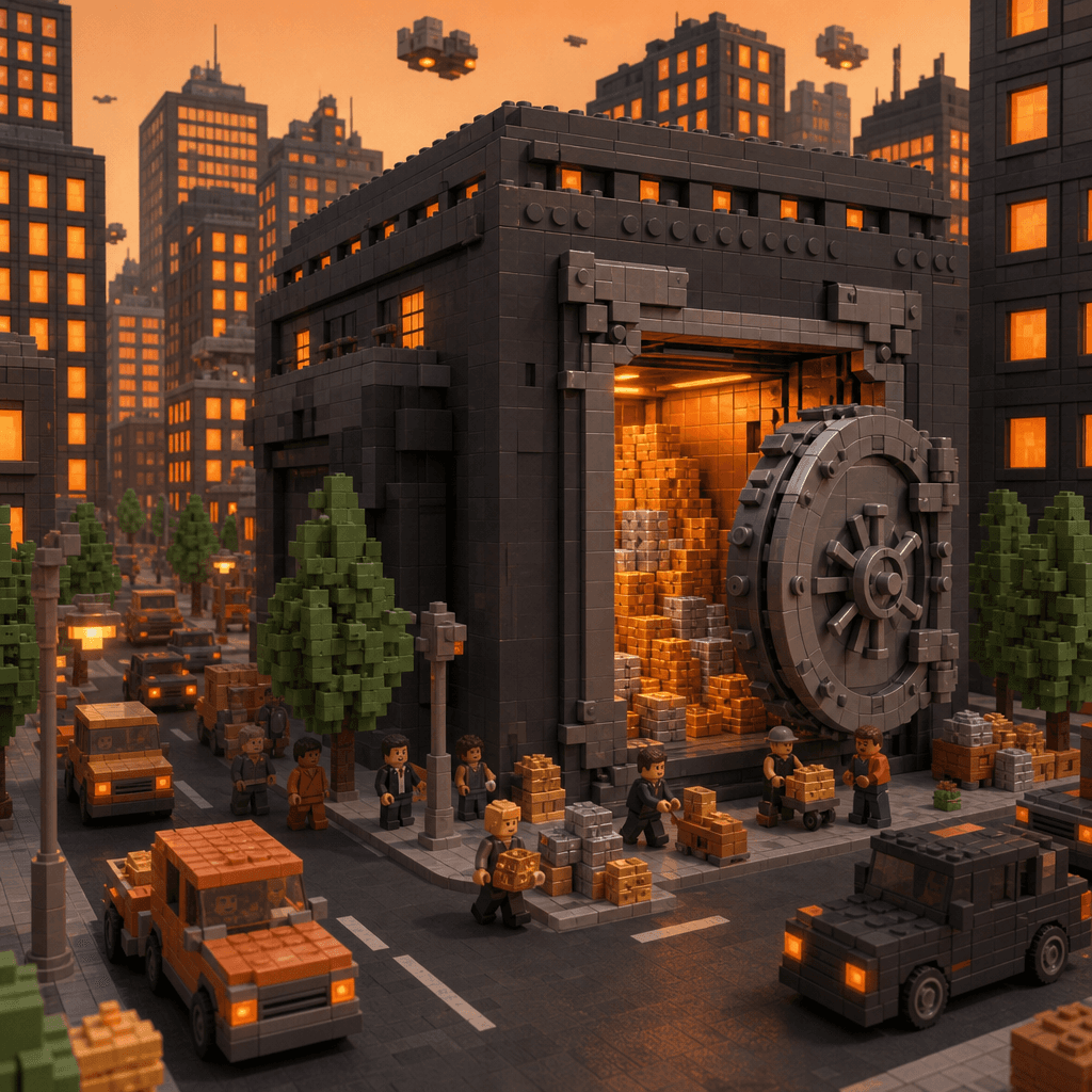 Voxel vault securing blue chip assets